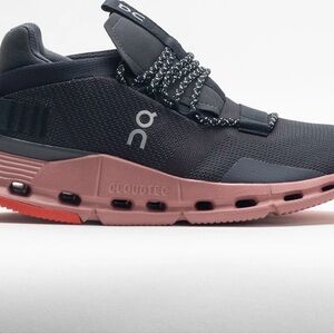 On Cloud Nova Running Men's Low-Top Sneaker in Black and Rose/ women’s 11.5